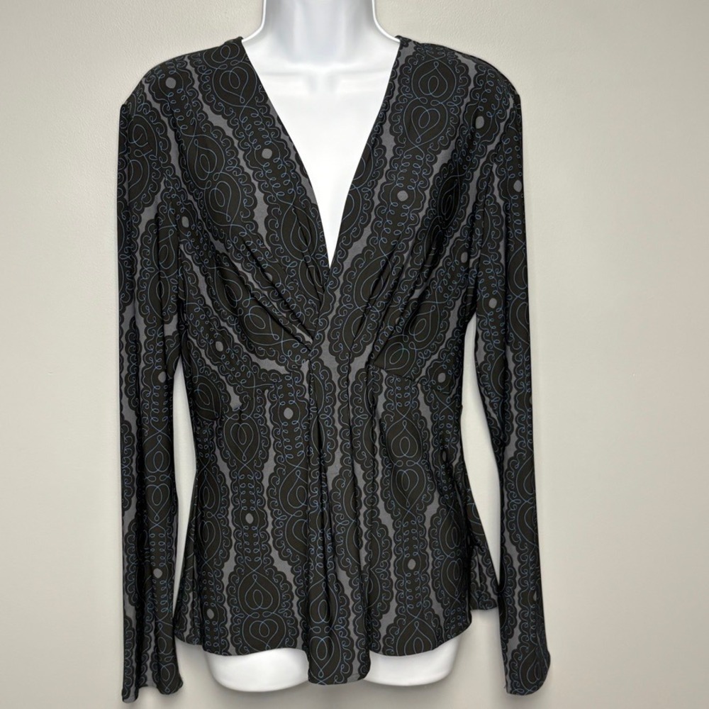 NWT Brook Brothers Y2K V-Neck Long Sleeve Babydoll Going Out Top Sz L
